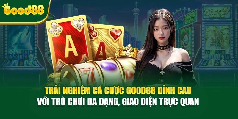 Trải nghiệm cá cược Good88 đỉnh cao với trò chơi đa dạng, giao diện trực quan 